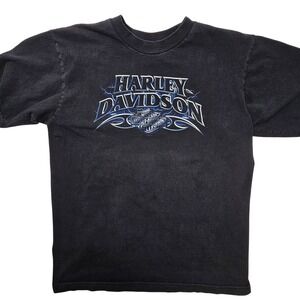 Vintage 2005 Harley-Davidson Hollywood California Eagle T-Shirt Mens L Black